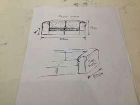 Freecycle Leather Two Seater Sofa