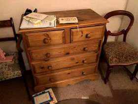 Freecycle Antique pine chest of drawers