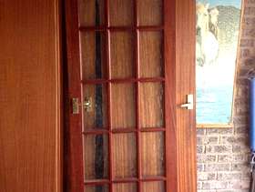 Freecycle 15 glass panel and solid mahogany internal door