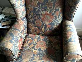 Freecycle Pair of matching winged armchairs