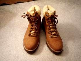 Freecycle M&S brown suede hiking boots.