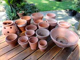 Freecycle Terracotta Plant Pots
