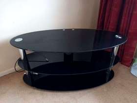 Freecycle Glass TV Stand