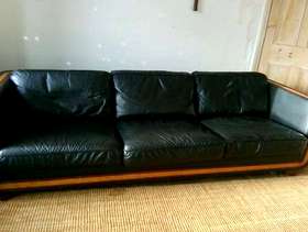 Freecycle Leather Sofa