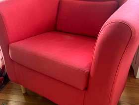 Freecycle Re upholstered IKEA chair in very good shape