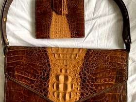 Freecycle Crocodile bag and purse