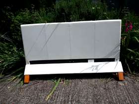 Freecycle 4' 6" Bed Frame - Cream head board, sides and ...