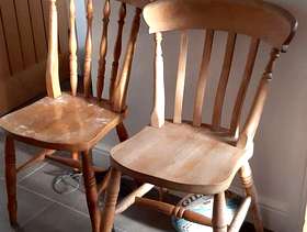 Freecycle Two wooden chairs