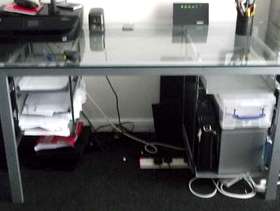 Freecycle Glass top desk