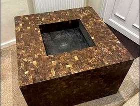 Freecycle Chunky wooden coconut clad table