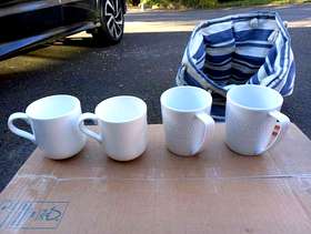 Freecycle Four mugs
