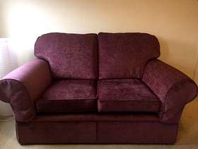 Freecycle Sofa - 2 seater purple - collect this wwek