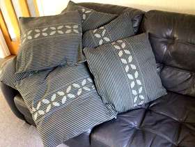 Freecycle Six cushions, grey and black