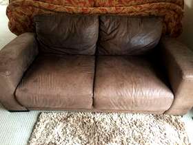 Freecycle Two Brown Leather sofas