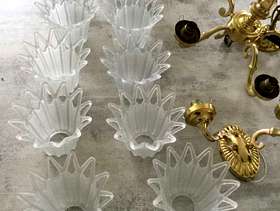 Freecycle Franklite Brass Ceiling light with wall lights