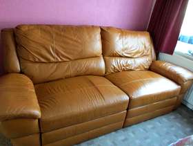 Freecycle Leather Reclining Couch
