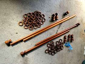 Freecycle Wooden Curtain Poles