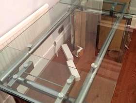 Freecycle Extendable Glass Dining Table