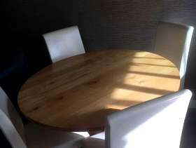 Freecycle Round wooden table with 4 chairs