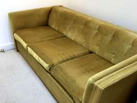 Freecycle Sofabed large mustard colour fine corded