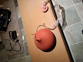 Freecycle Terracotta Ceramic Pendant Light Fitting