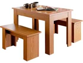 Freecycle Dining room table and benches