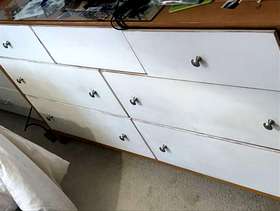 Freecycle Large solid wood chest of drawers