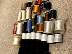 Freecycle SEWING THREADS, ASSORTED COLOURS 42 REELS INCLUDING SYLKO, DRIMA, GUTTERMANN, ...