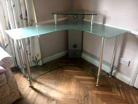 Freecycle Glass corner desk
