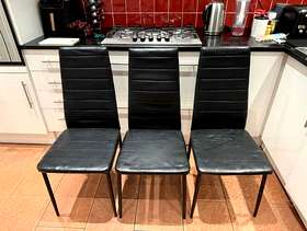 Freecycle 3 black dining chairs