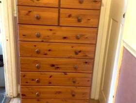 Freecycle Pine chest of drawers