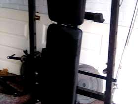 Freecycle Bench press and weights believed to be Marcy make