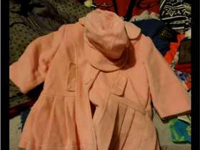 Freecycle Girls designer coat and dress set pink