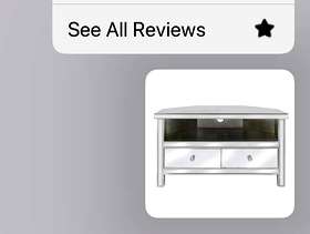 Freecycle Mirrored corner tv unit brand new but has crack on ...