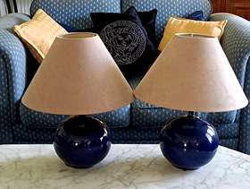 Freecycle 2 x table lamps with shades