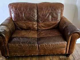 Freecycle 2 seater leather sofa