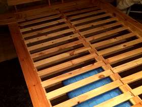 Freecycle Wooden bed frame with storage drawers
