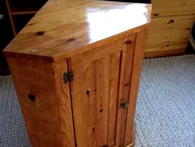 Freecycle PIne corner cupboard