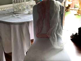 Freecycle Wedding chair covers and organza bows