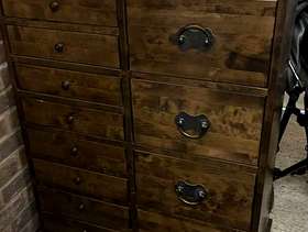 Freecycle Laura Ashley drawers and floor lamp