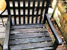 Freecycle Wooden outdoor rocking chair