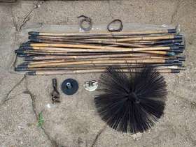 Freecycle Old Bamboo Drain/Chimney Sweeping Rods & Accessories