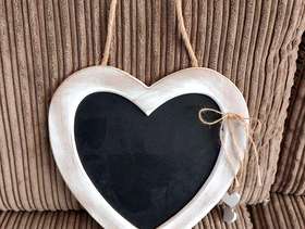 Freecycle Heart shaped chalk board