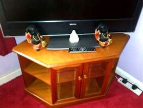 Freecycle For quick sale light brown TV cabinet corner unit