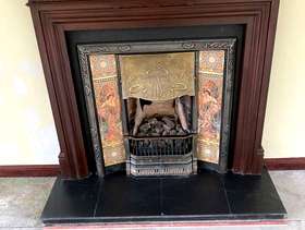 Freecycle Mahogany fire surround and inset