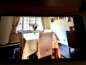 Freecycle Wooden table and 6 chairs