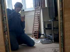 Freecycle Mirror: large and illuminated