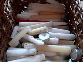 Freecycle Basket of candles