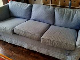 Freecycle Blue fabric sofa
