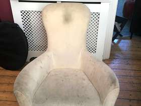 Freecycle Small white arm chair